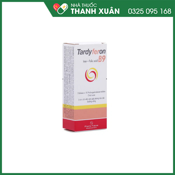 Tardyferon B9 bổ sung sắt và acid folic